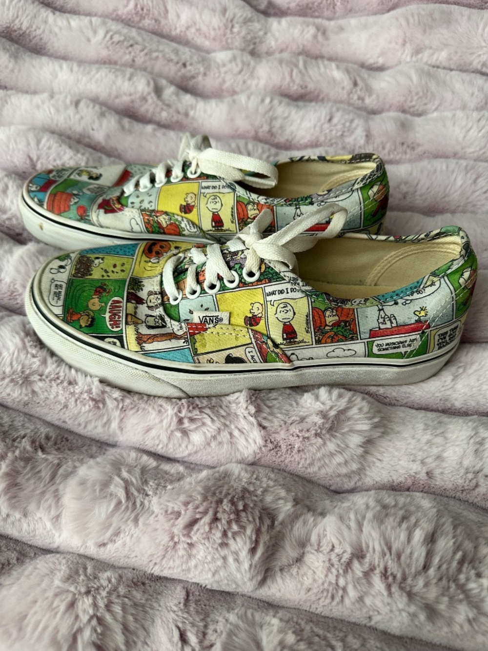 PEANUTS VANS Womens 9 Mens 7.5 Red Barron Pumpkin Depressed Psychiatric Snoopy - Picture 7 of 16